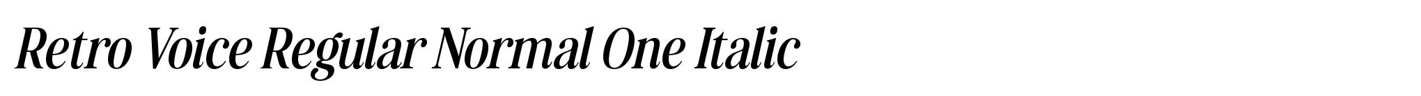 Retro Voice Regular Normal One Italic image